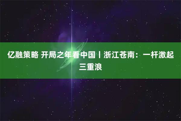 亿融策略 开局之年看中国丨浙江苍南：一杆激起三重浪